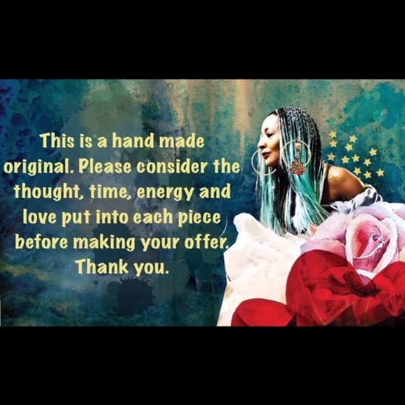 Genuine Blue Goldstone Hoop Earrings - Picture 5 of 5